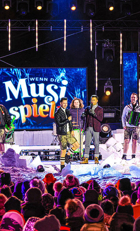 Die Draufgänger in Bad Kleinkirchheim beim Wenn die Musi spielt Winter Open Air © Arno Gruber sen._MBN Tourismus